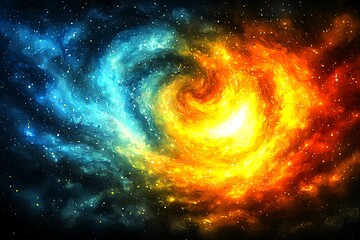 Cosmic Fire & Ice Nebula Swirl. (3)