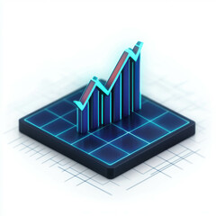 Modern Technology Graph Illustration Depicting Growth and Progress in Business Analysis