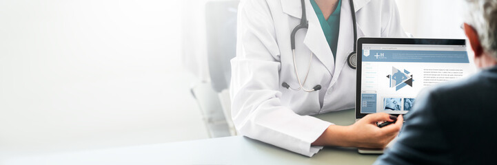 Doctor suggesting hospital program to patient remix