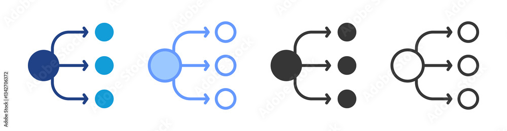 Poster Load Balancing icon set multiple style collection