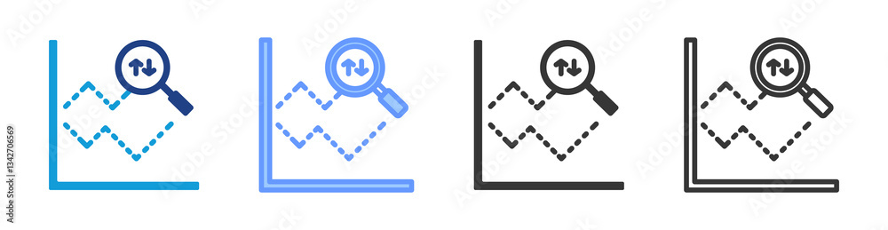 Aufkleber Predictive Analytics icon set multiple style collection
