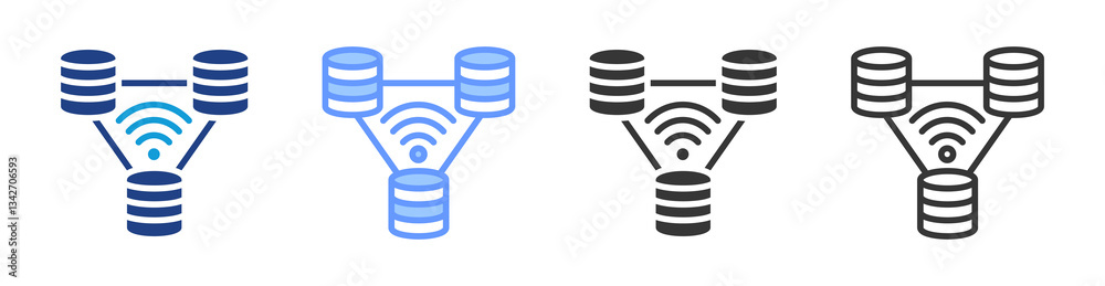 Aufkleber cdn icon set multiple style collection