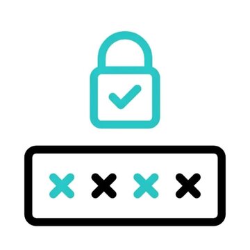 Secure Password Protection Icon Design for Data Encryption and Privacy