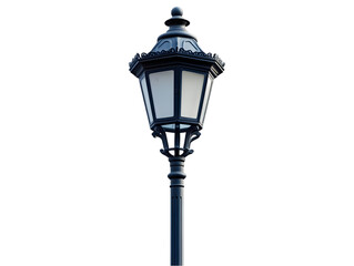 A classic street lamp design, combining elegance and functionality, perfect for illuminating urban landscapes at night.