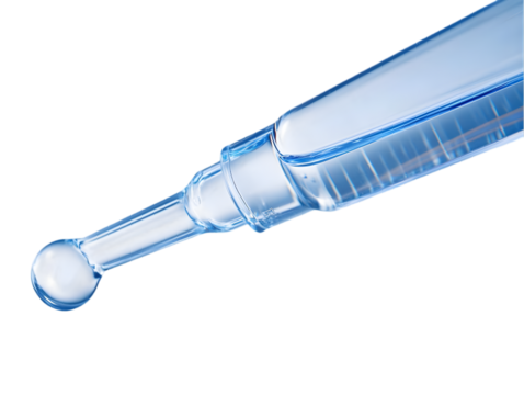 A close-up of a transparent pipette tip, ideal for laboratory and scientific applications.