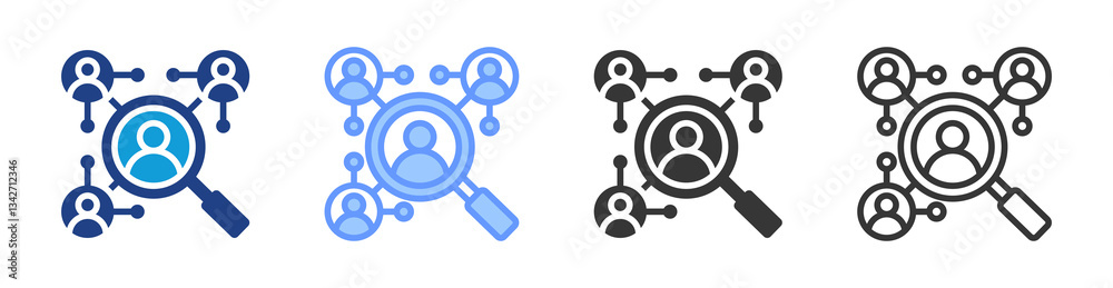 Poster lead nurturing icon set multiple style collection