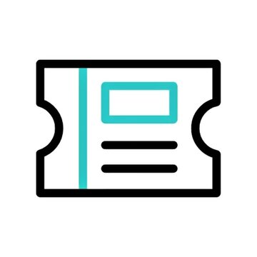 Modern Ticket Stub Design Clean Vector Illustration