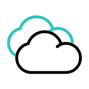 Cloud Computing Icon Digital Cloud Storage and Network Symbol