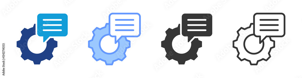 Poster Communication Skill icon set multiple style collection