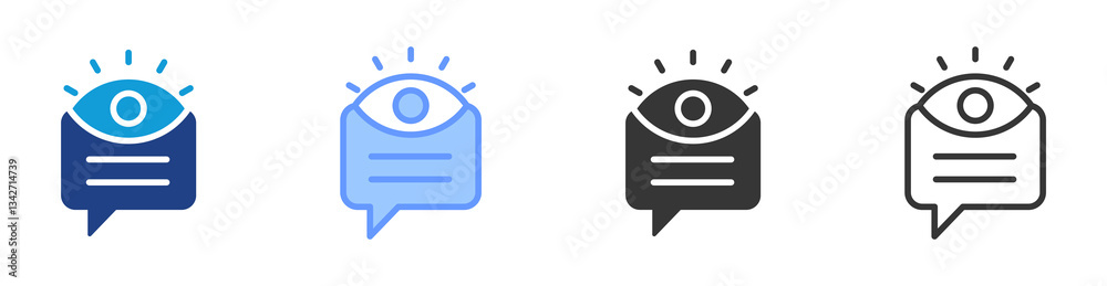 Poster Vision Statement icon set multiple style collection