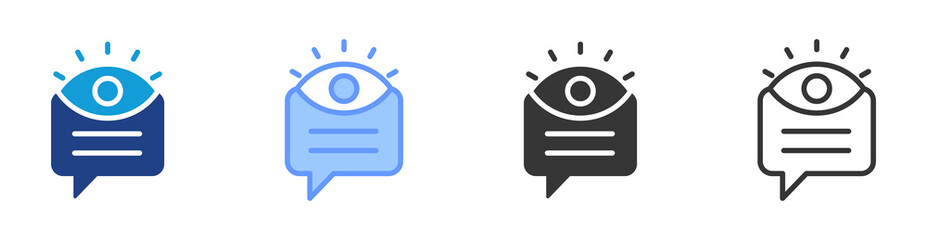 Vision Statement icon set multiple style collection