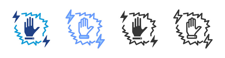 Conflict Avoidance icon set multiple style collection