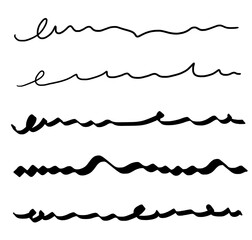 It is a curved underline drawn with a black line.