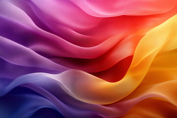 Obraz premium silk fabric background with wave wallpaper style, light colors, red, yellow and violet colors