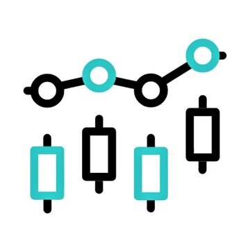 Stock Market Trend Analysis Candlestick Charts and Line Graphs