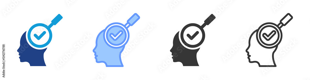 Poster Self Discovery icon set multiple style collection