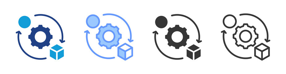 Transformation icon set multiple style collection