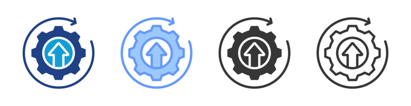 Improvement icon set multiple style collection
