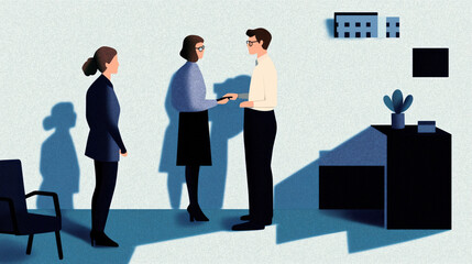 Obraz premium office bully, politics, stress, gaslighting, bullying, isolation, discrimination