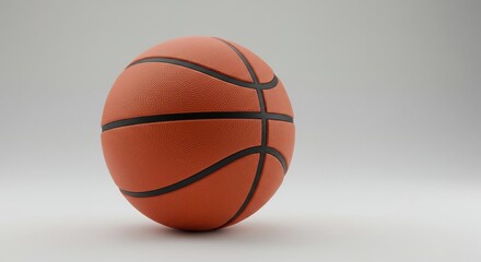 High-Quality Basketball Illustration Showcasing Detailed Texture on a Neutral Background, Perfect for Sports Design and Marketing.