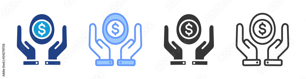 Poster Incubator icon set multiple style collection