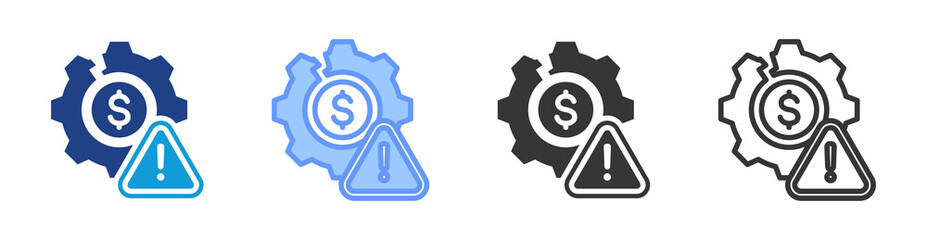 Disruption icon set multiple style collection