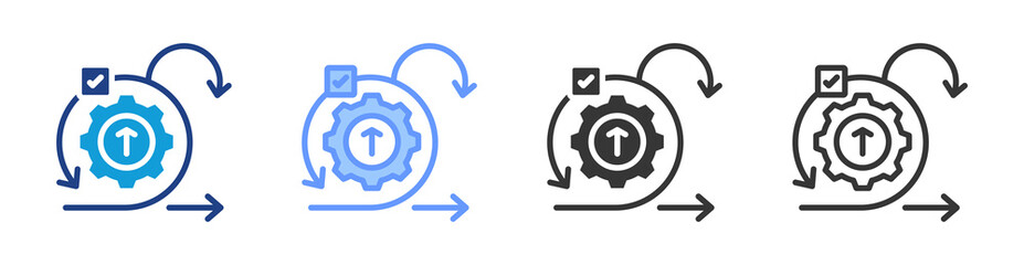 Agile Development icon set multiple style collection