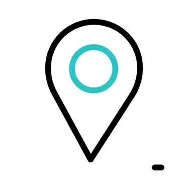 Simple Location Pin Icon Clean, Minimalist GPS Marker Design