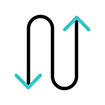 Up and Down Arrows  Illustrative Graphic of Flow, Change, and Movement