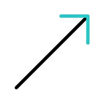 Upward Trending Arrow Icon  Design Element for Growth, Progress, and Success