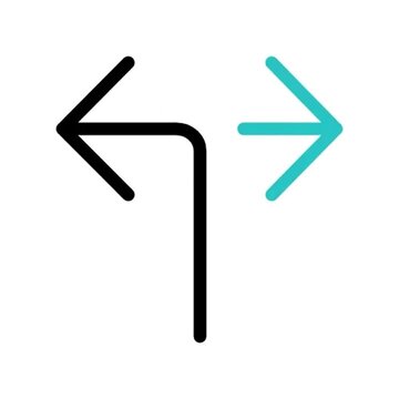 Directional Arrows Left, Right, and Turn Icon Set