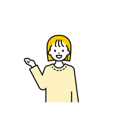 上半身のポーズ_シンプルな私服の女の子17