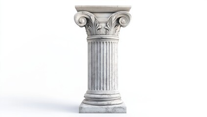 Obraz premium Classic sculpted marble column. Ornate capital and base