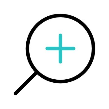 Zoom In Plus Icon Magnifying Glass with Plus Sign for Enlargement and Enhancement