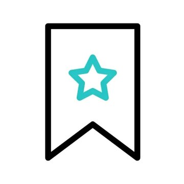 Favorite Icon Star Bookmark Design Element for Websites and Applications