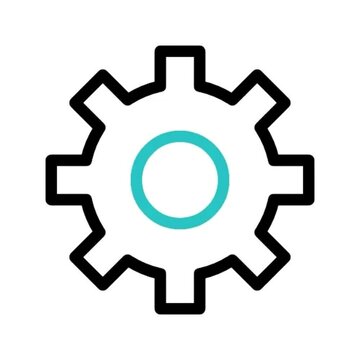 Settings Icon Cogwheel Gear Symbol for Customization and Options