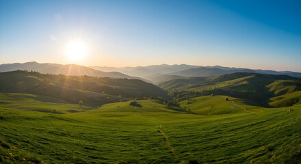 Obraz premium sunrise over the mountains