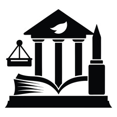 Vector book icon design logo 