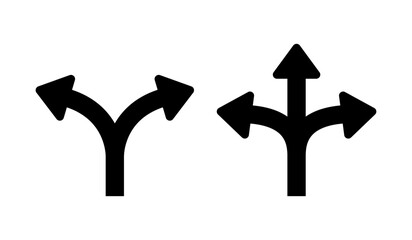 Vector Forked Road Icons