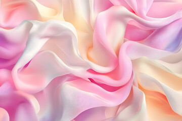 Fototapeta premium Pastel Waves: Abstract Soft Pink Flow