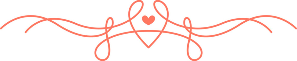 Decorative Ornament Love Heart Border Element