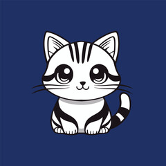 Cute Cat Vector Graphic