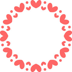 Love Heart Circle Frame Border Element