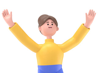 3D illustration of Asian woman Angela is superstar.Transparent Background Mockup. Supports PNG files with transparent backgrounds.