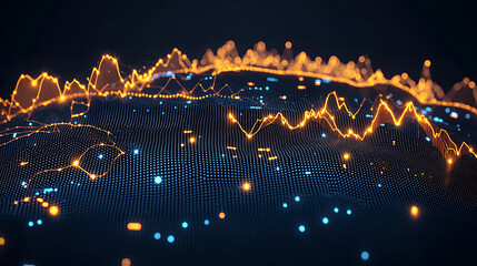 Analyzing data trends global tech landscape infographic visualization digital environment macro view data insights