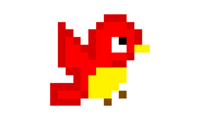 Fototapeta premium bird pixel art icon