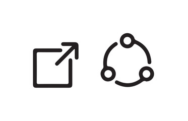 Sharing icons set. Icons share isolated on white background.Set of share icon. Share arrow symbol collection. Vector illustration eps 10.