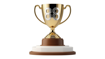 Golden Trophy with Bold 88