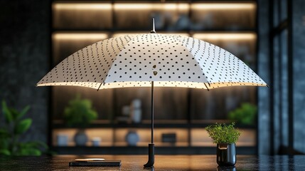 Polka Dot Umbrella Lamp: Modern Home Decor