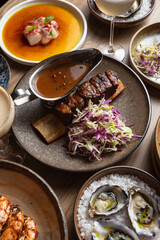 delicious food in a restaurant